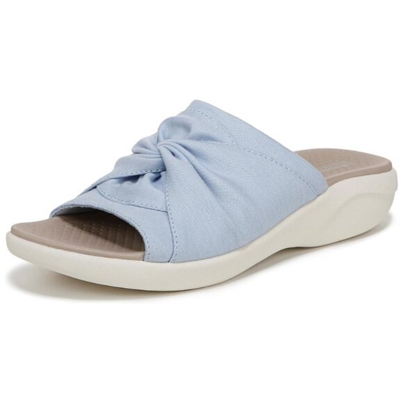 Life Stride Shoes - NWOT LifeStride Womens Cherish Light Blue Washable Slip-On Slide Sandals Size 6M